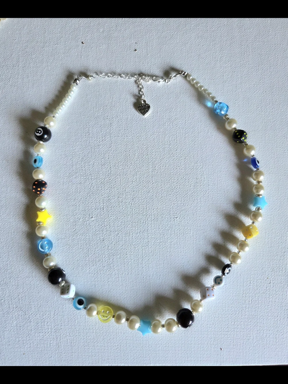 Handcrafted Multicolor Bead And Pearl Necklace
